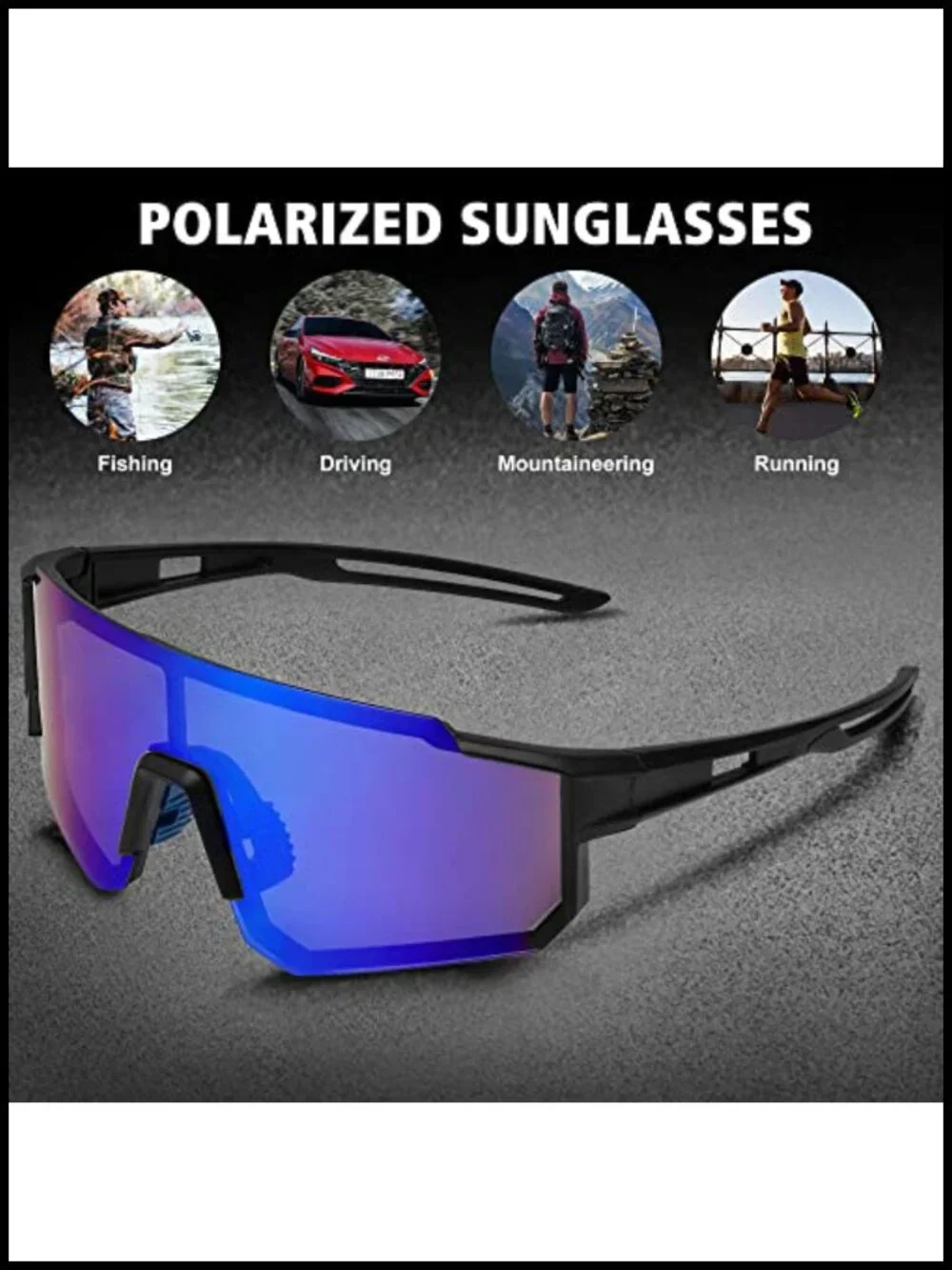 Polarized Sports Sunglasses UV400 Protection Driving Cycling Fishing